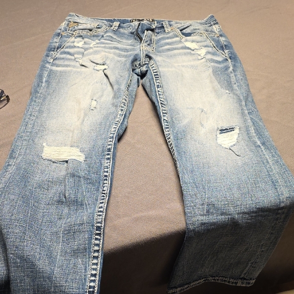 Salvage Light Blue Relaxed Jeans - Picture 1 of 3